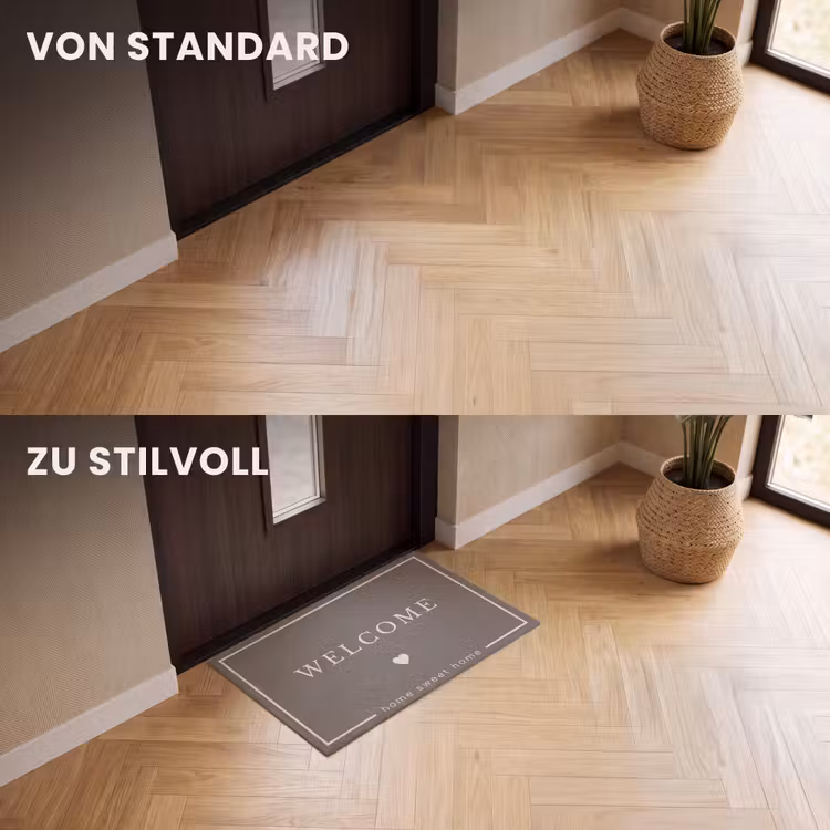 Fußmatte - Willkommen - Braun — 3