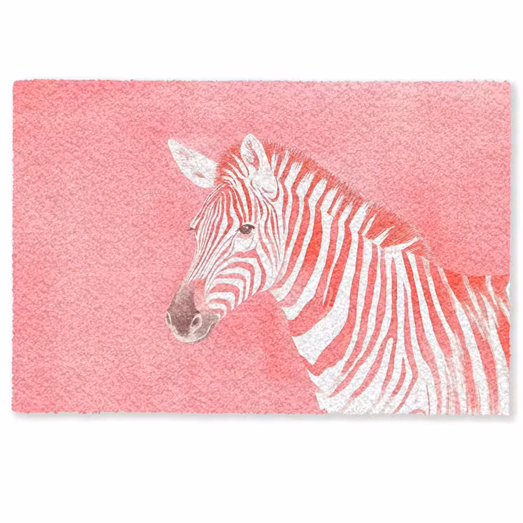 Fußmatte - Zebra - Rosa - Farbe — 1
