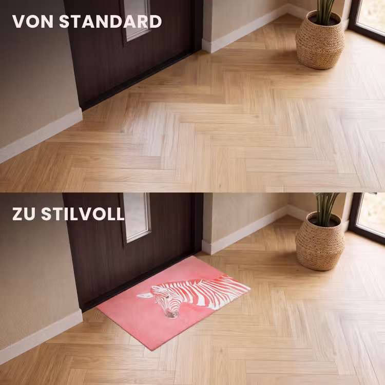 Fußmatte - Zebra - Rosa - Farbe — 3