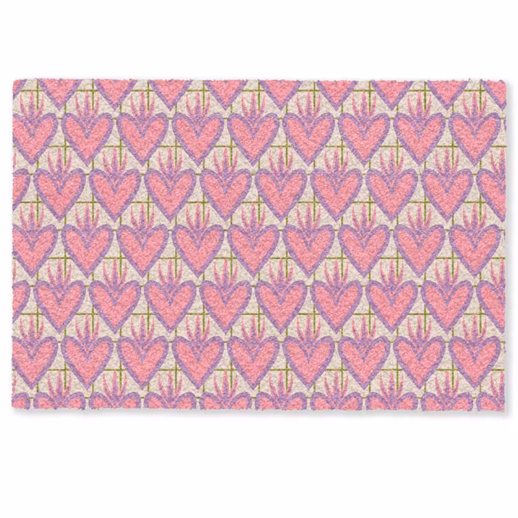 Fußmatte - Muster - Rosa - Herzchen — 1