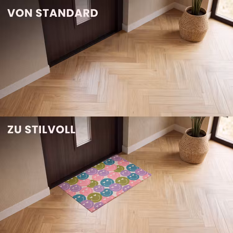 Fußmatte - Muster - Smiley - Bunt - Herzen — 3