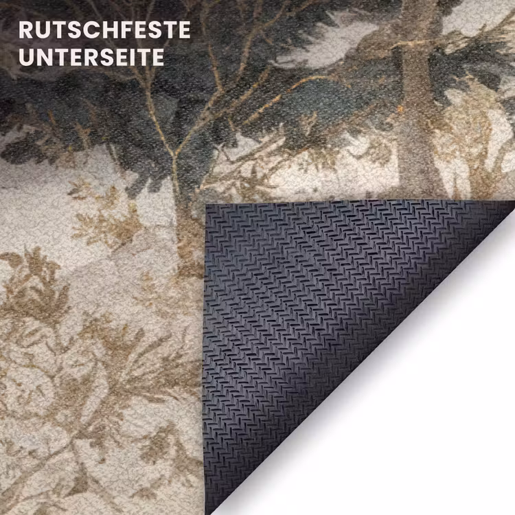 Fußmatte - Wald - Hirsche - Winter - Schnee — 6