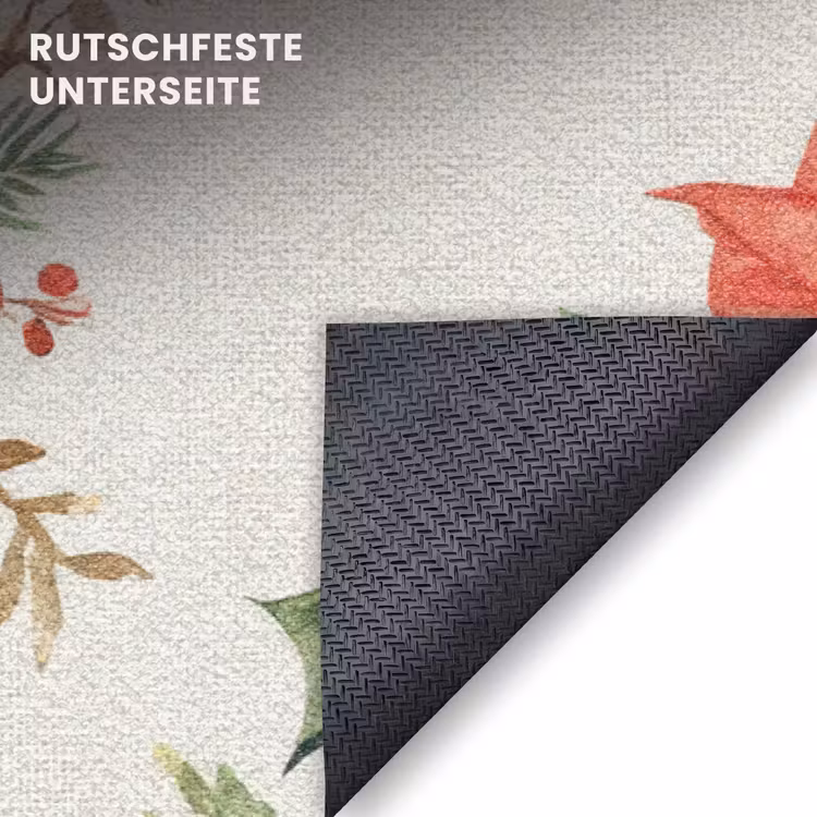 Fußmatte - Weihnachtskranz - Hirsch - Stechpalme - Rot — 6