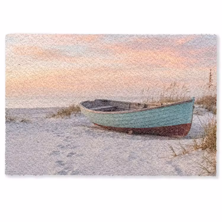 Fußmatte - Rustikal - Ruderboot - Sandstrand — 1