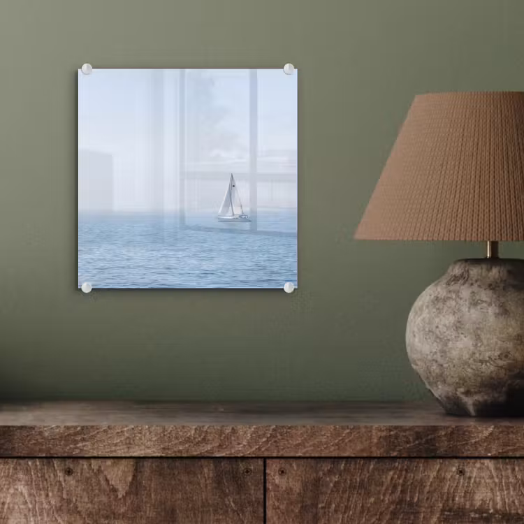Glasbild - Horizont - Segelboot - Meer — 3