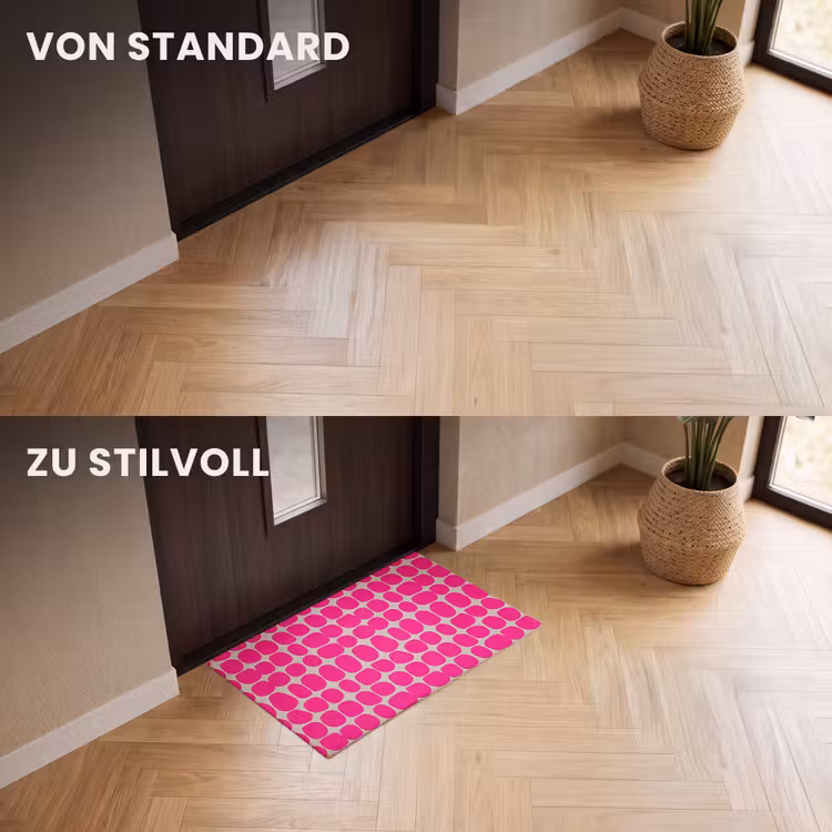Fußmatte - Polka dots - Muster - Rosa — 3