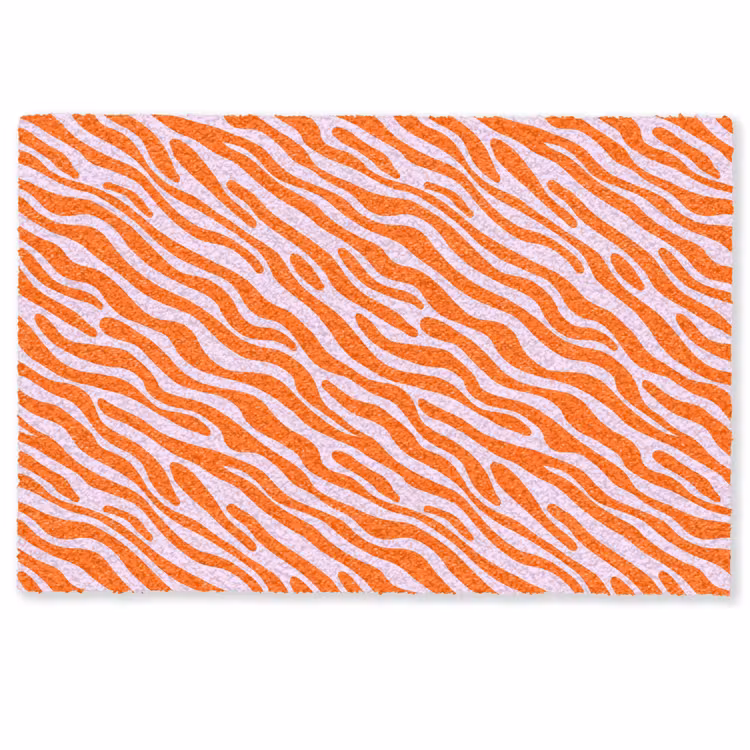 Fußmatte - Streifen - Dynamisch - Orange — 1