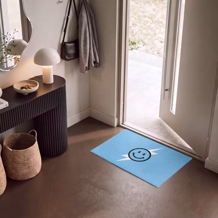 Fußmatte - Smiley - Blau - Blitzschlag — 8