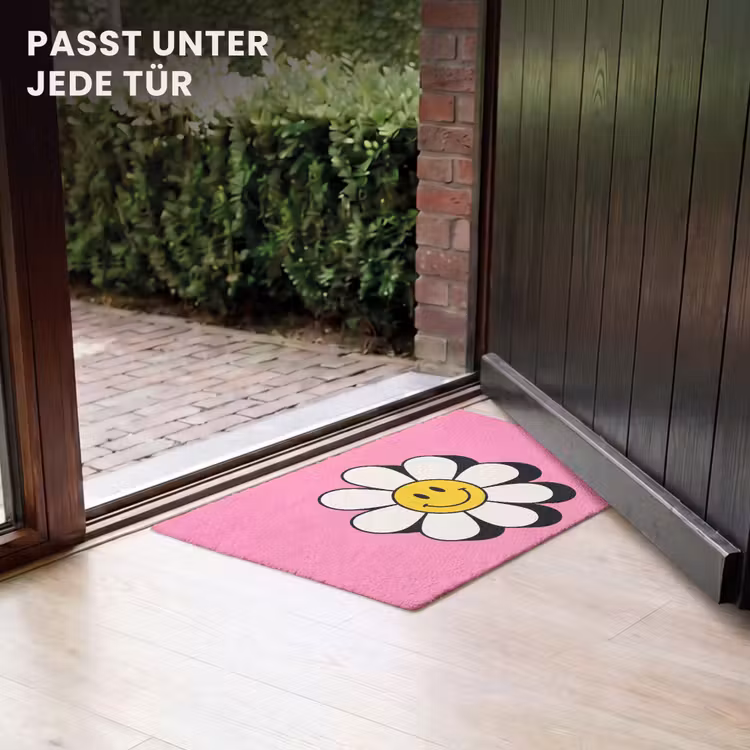 Fußmatte - Smiley - Blume - Rosa — 7