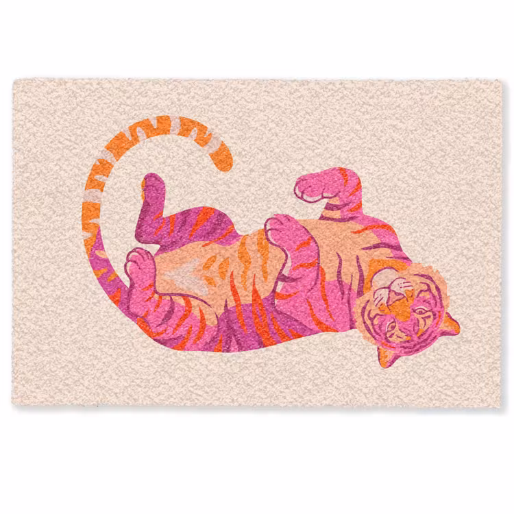 Fußmatte - Tiger - Rosa - Orange — 1