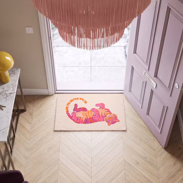 Fußmatte - Tiger - Rosa - Orange — 4