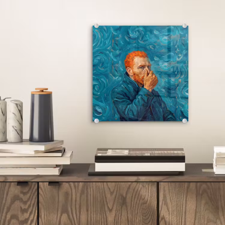 Glasbild - Hochformat - Klassisch - Blau — 2