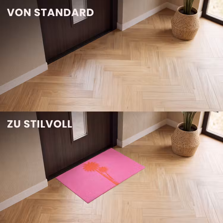 Fußmatte - Palmen - Modern - Rosa — 3