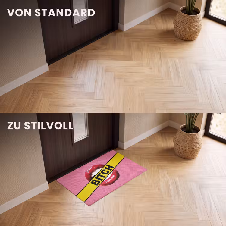 Fußmatte - Lippen - Text - Bunt — 3