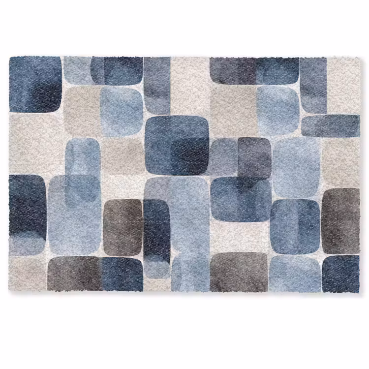 Fußmatte - Muster - Blau - Quadrate — 1