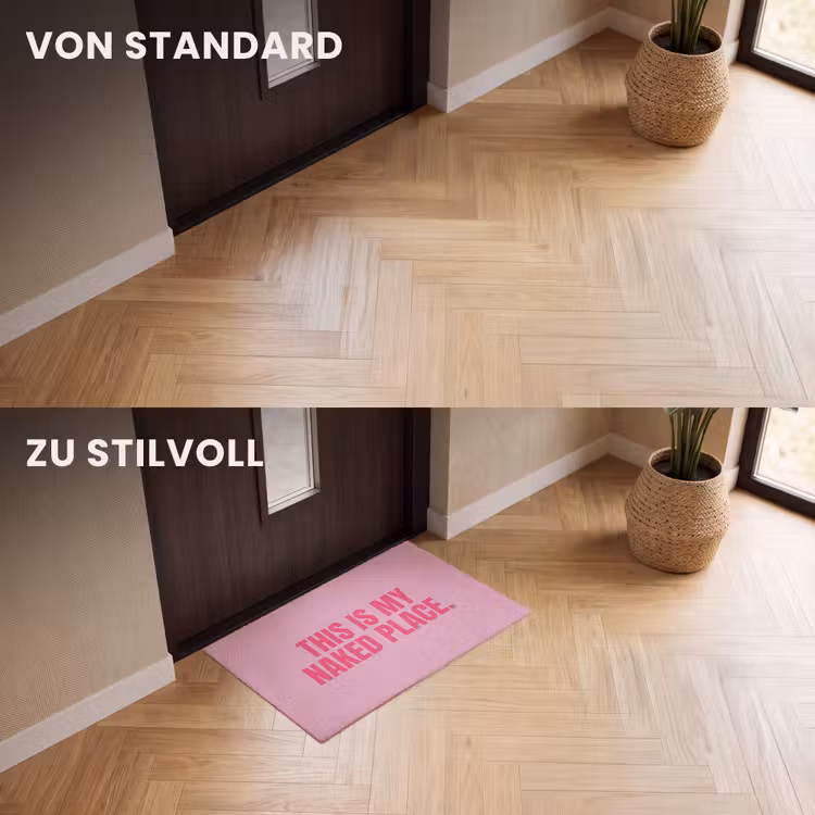 Fußmatte - Text - Modern - Rosa — 3