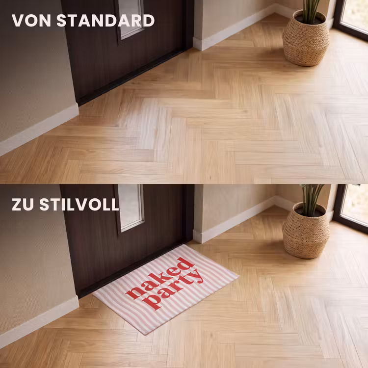 Fußmatte - Text - Modern - Streifen — 3
