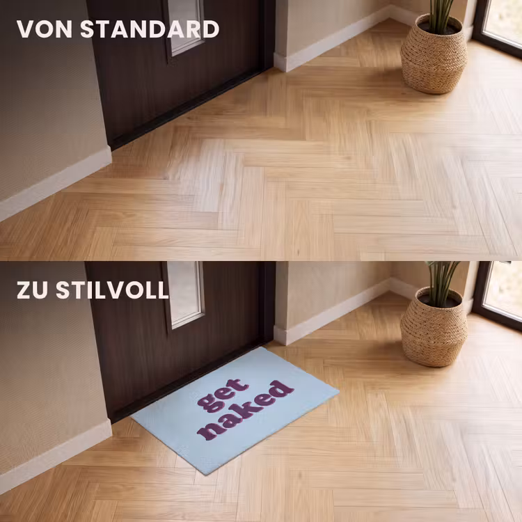 Fußmatte - Verspielt - Botschaft - Blau — 3