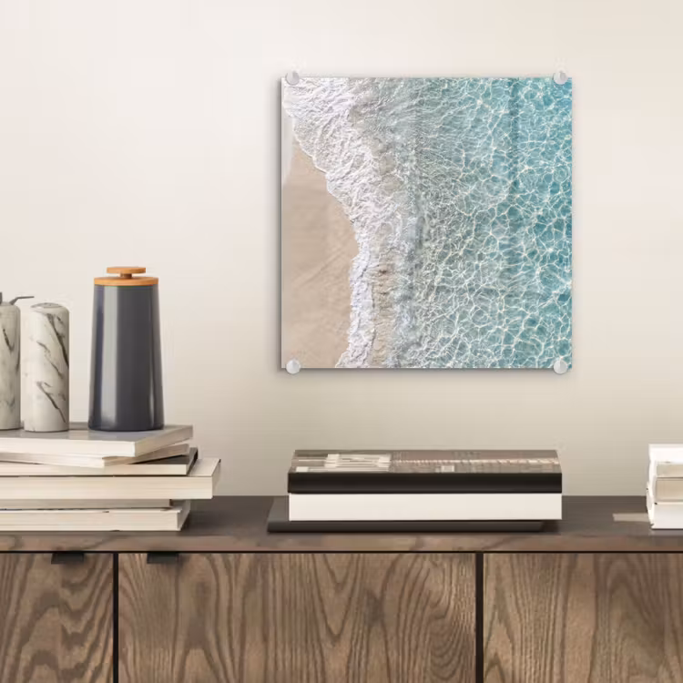 Glasbild - Küstengebiet - Sand - Blau — 2