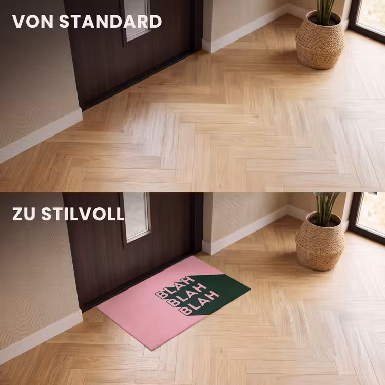 Fußmatte - Text - Grafik - Grün - Schatten — 3