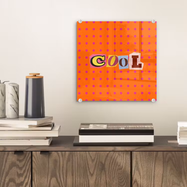 Glasbild - Cool - Punkte - Orange — 2