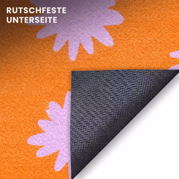 Fußmatte - Retro - Blumen - Orange — 6