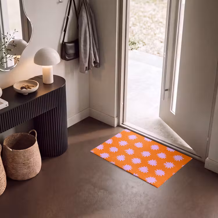Fußmatte - Retro - Blumen - Orange — 8