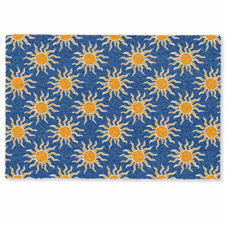 Fußmatte - Sonne - Muster - Blau — 1