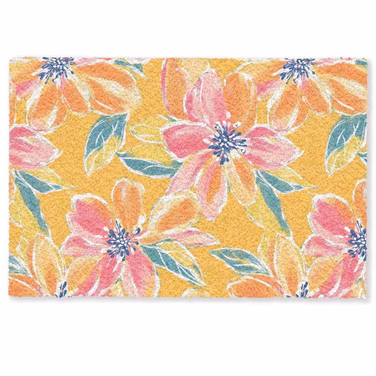 Fußmatte - Textur - Blumen - Farbenfroh — 1