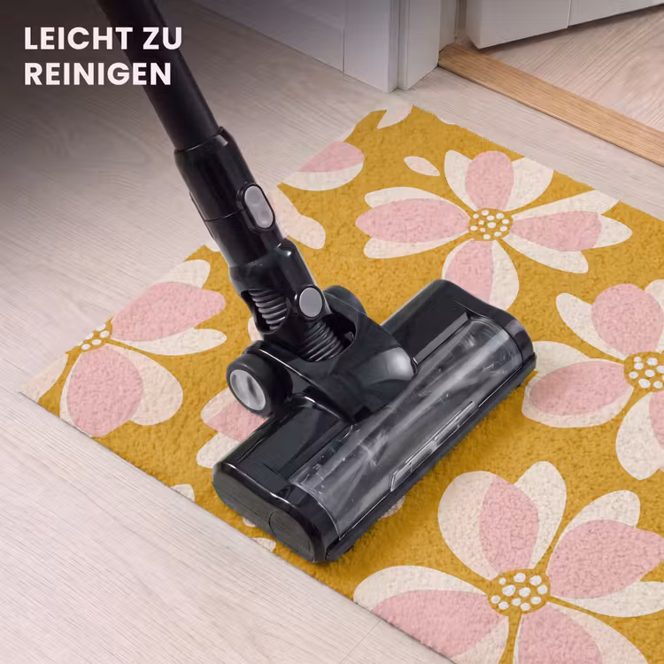 Fußmatte - Vintage - Blumen - Ockergelb — 9