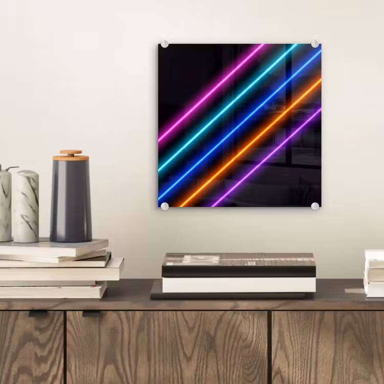 Glasbild - Ästhetik - Retro - Neon — 2