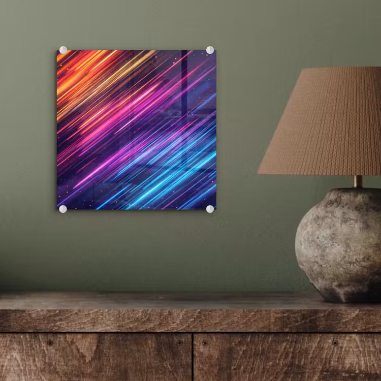 Glasbild - Geschwindigkeit - Kosmos - Farbenfroh — 3