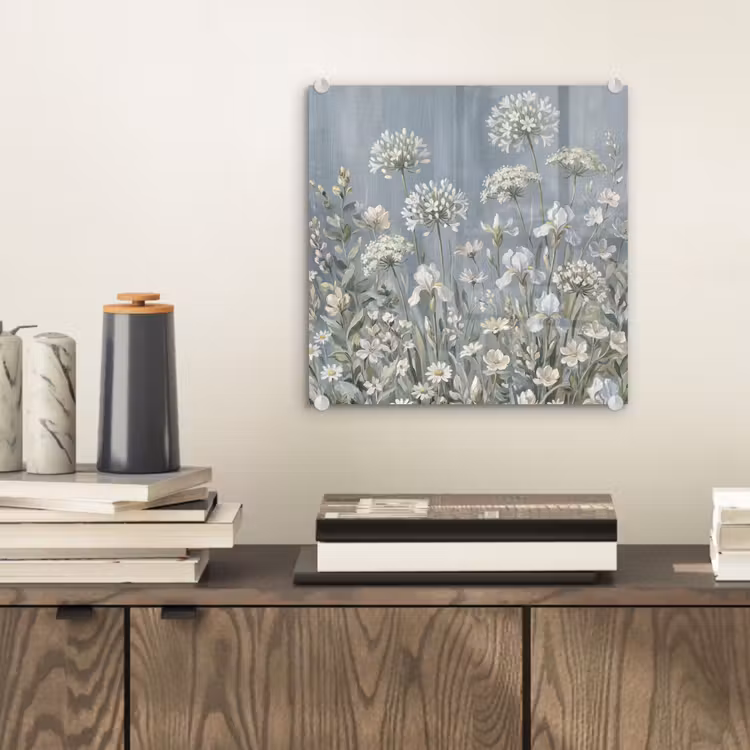 Glasbild - Blumen - Botanisch - Blau — 2