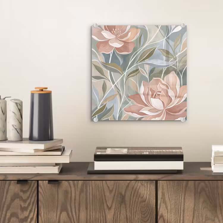 Glasbild - Elegant - Romantisch - Rosa — 2