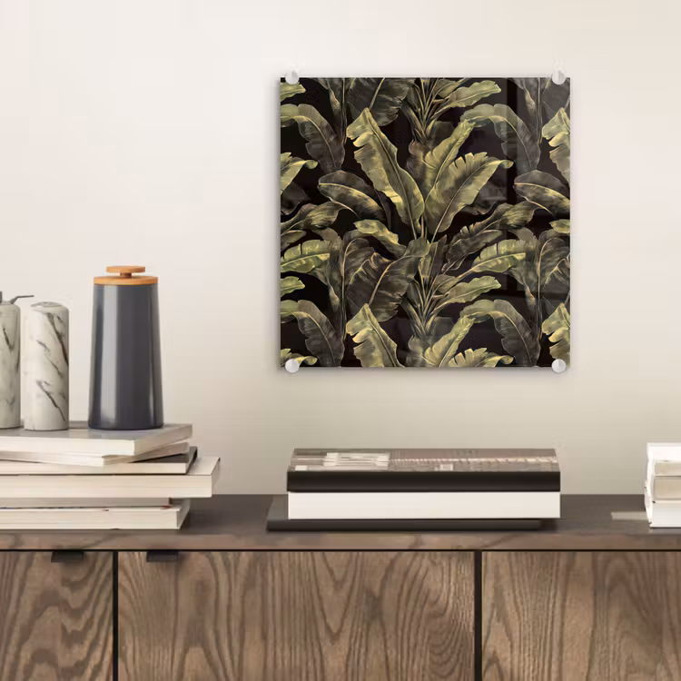 Glasbild - Botanisch - Blätter - Grün — 2