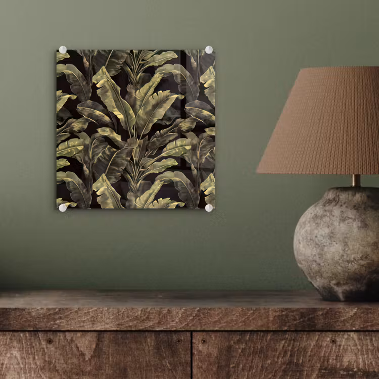 Glasbild - Botanisch - Blätter - Grün — 3