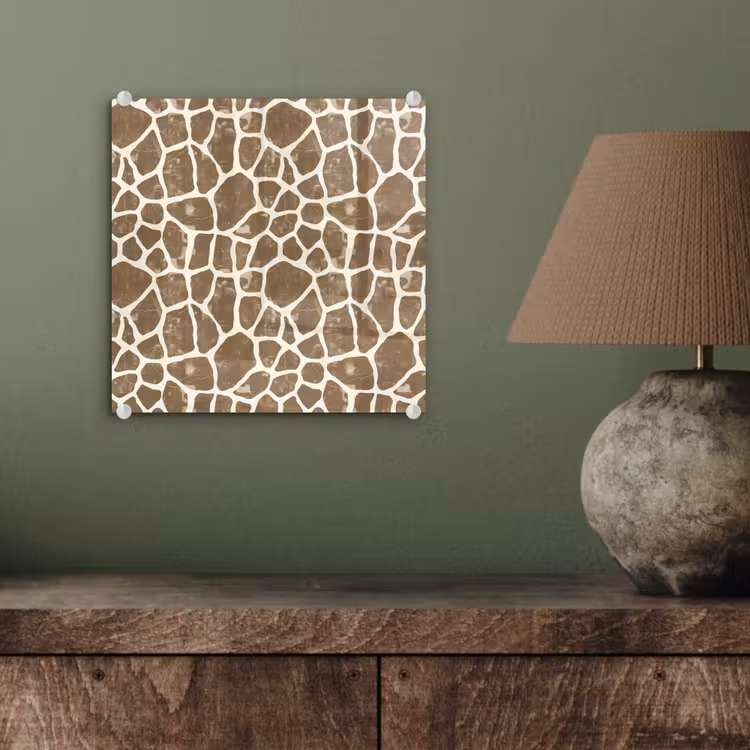 Glasbild - Giraffe - Klassisch - Braun — 3