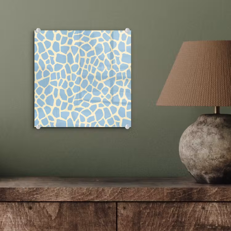 Glasbild - Giraffe - Modern - Blau — 3