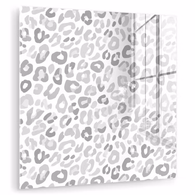 Glasbild - Leopard - Motiv - Grau — 1