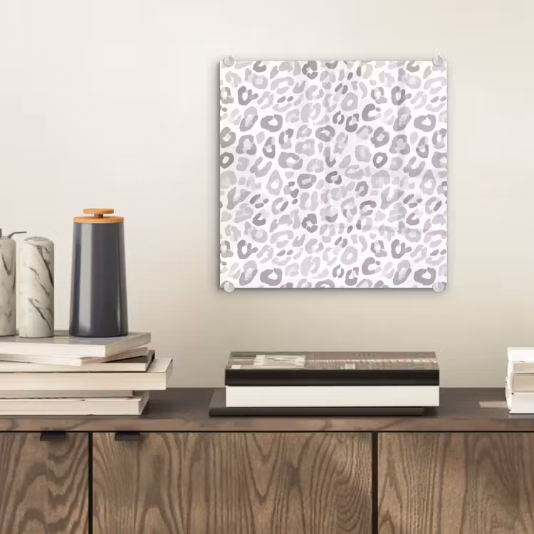 Glasbild - Leopard - Motiv - Grau — 2