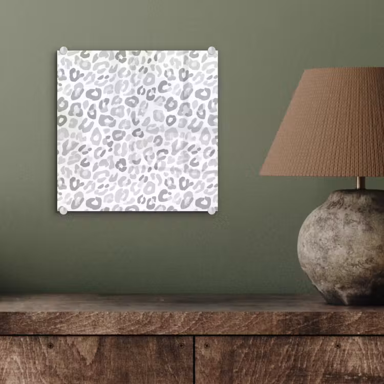 Glasbild - Leopard - Motiv - Grau — 3
