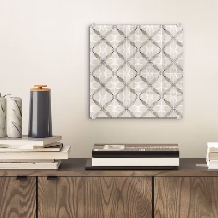 Glasbild - Grafik - Muster - Grau — 2