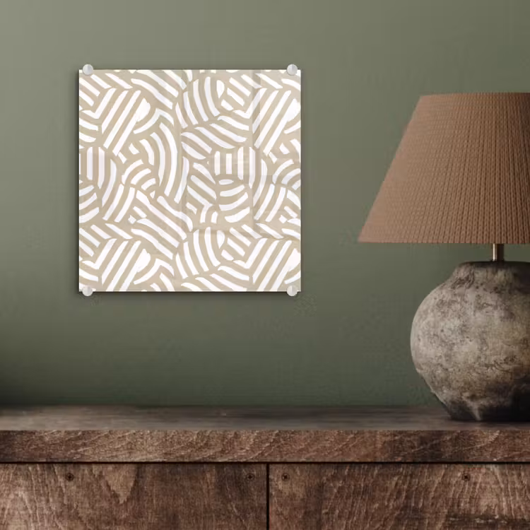 Glasbild - Abstrakt - Modern - Beige — 3