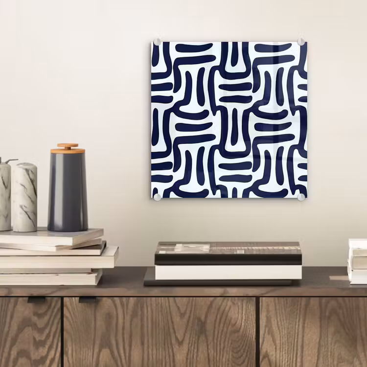 Glasbild - Abstrakt - Modern - Blau — 2
