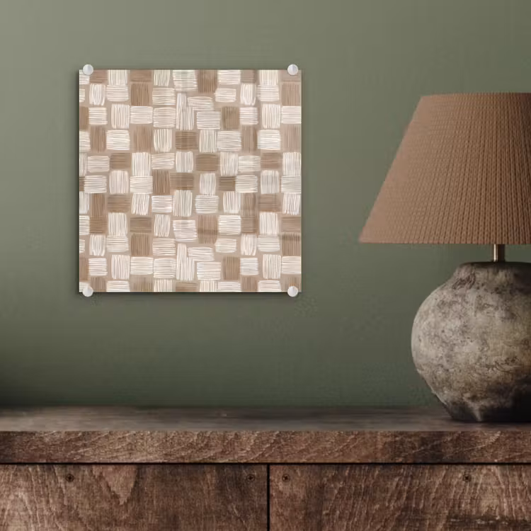Glasbild - Block - Muster - Braun — 3