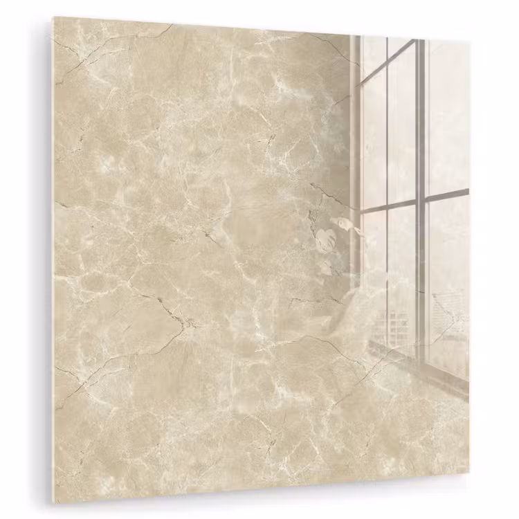 Glasbild - Hellbeige - Marmor - Diffusionsäderung — 1