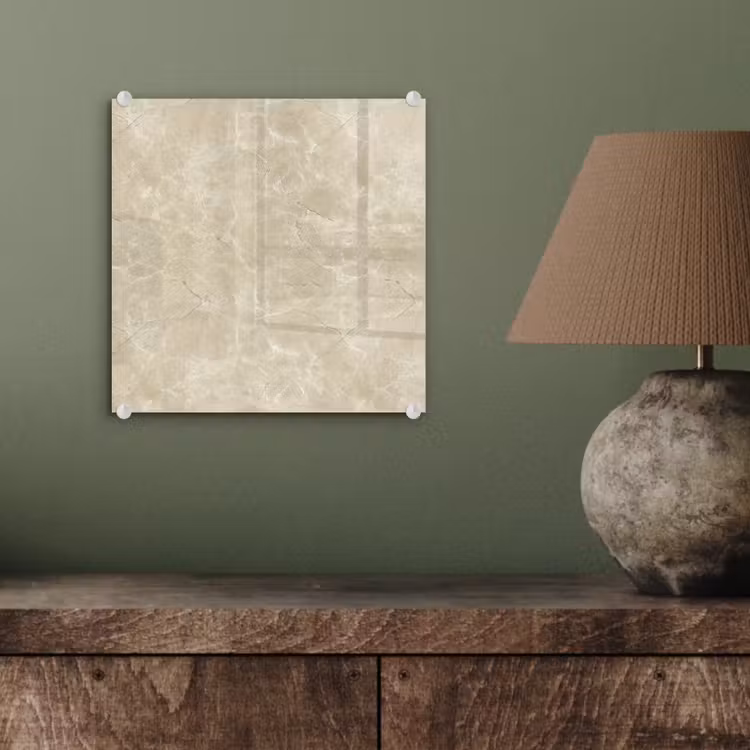 Glasbild - Hellbeige - Marmor - Diffusionsäderung — 3