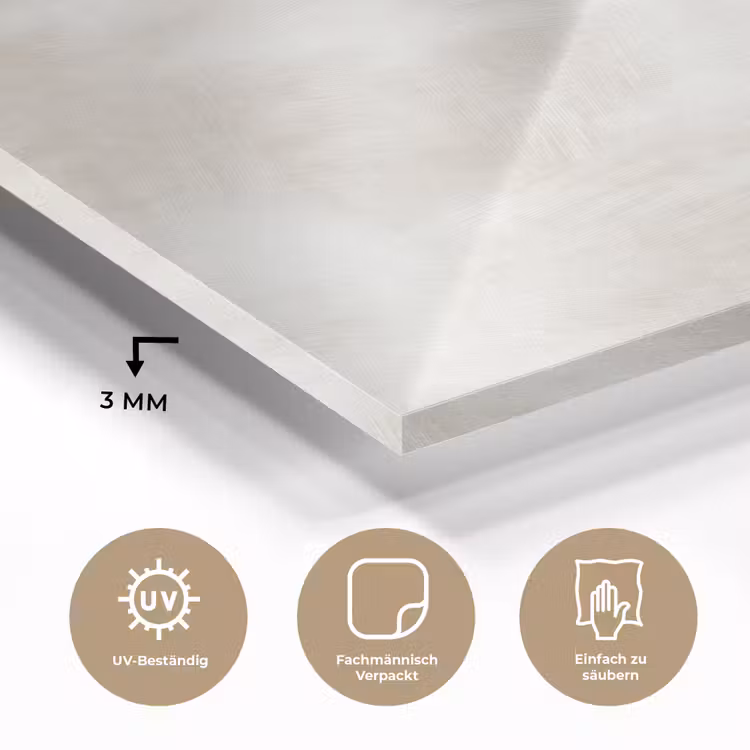 Glasbild - Dezent - Textur - Beige — 4