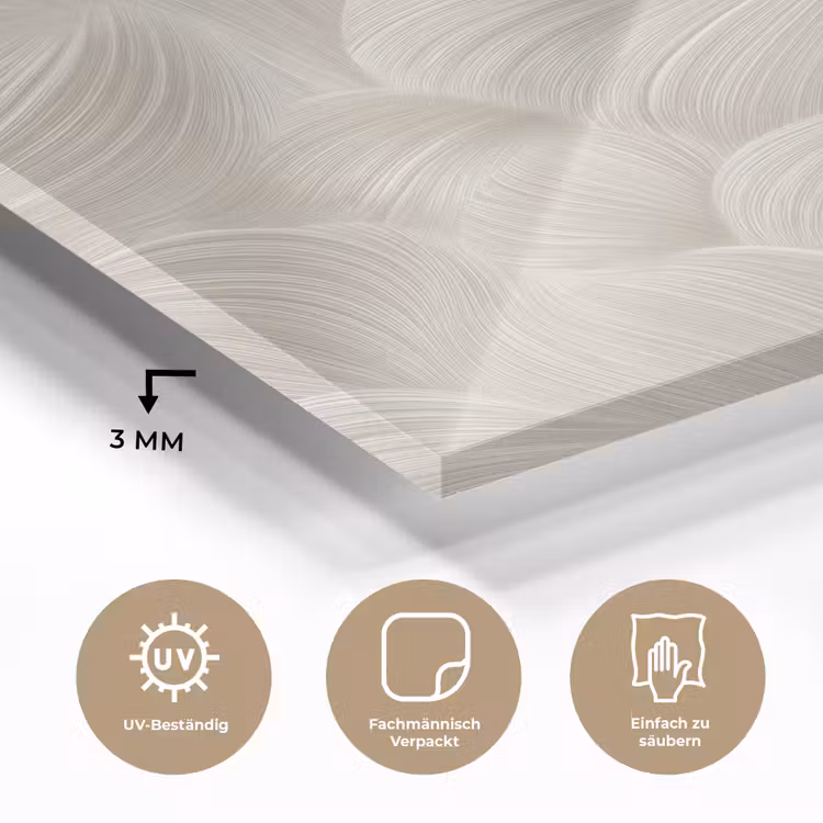 Glasbild - Lines - Ventilator - Beige — 4