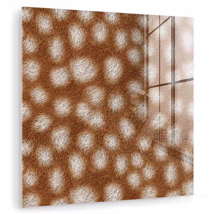Glasbild - Hirsch – Braun – Fell — 1